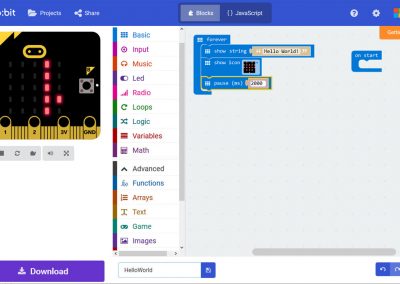 Hello World – Coding with MakeCode