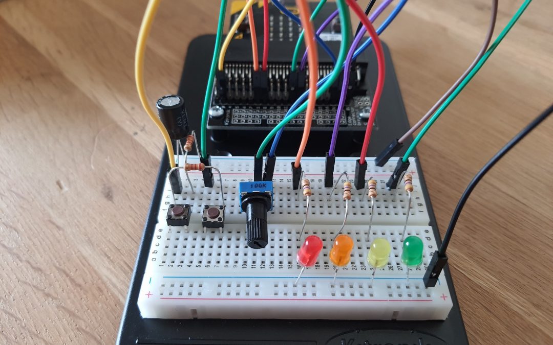 Capacitor Charging with micro:bit (MakeCode Python)